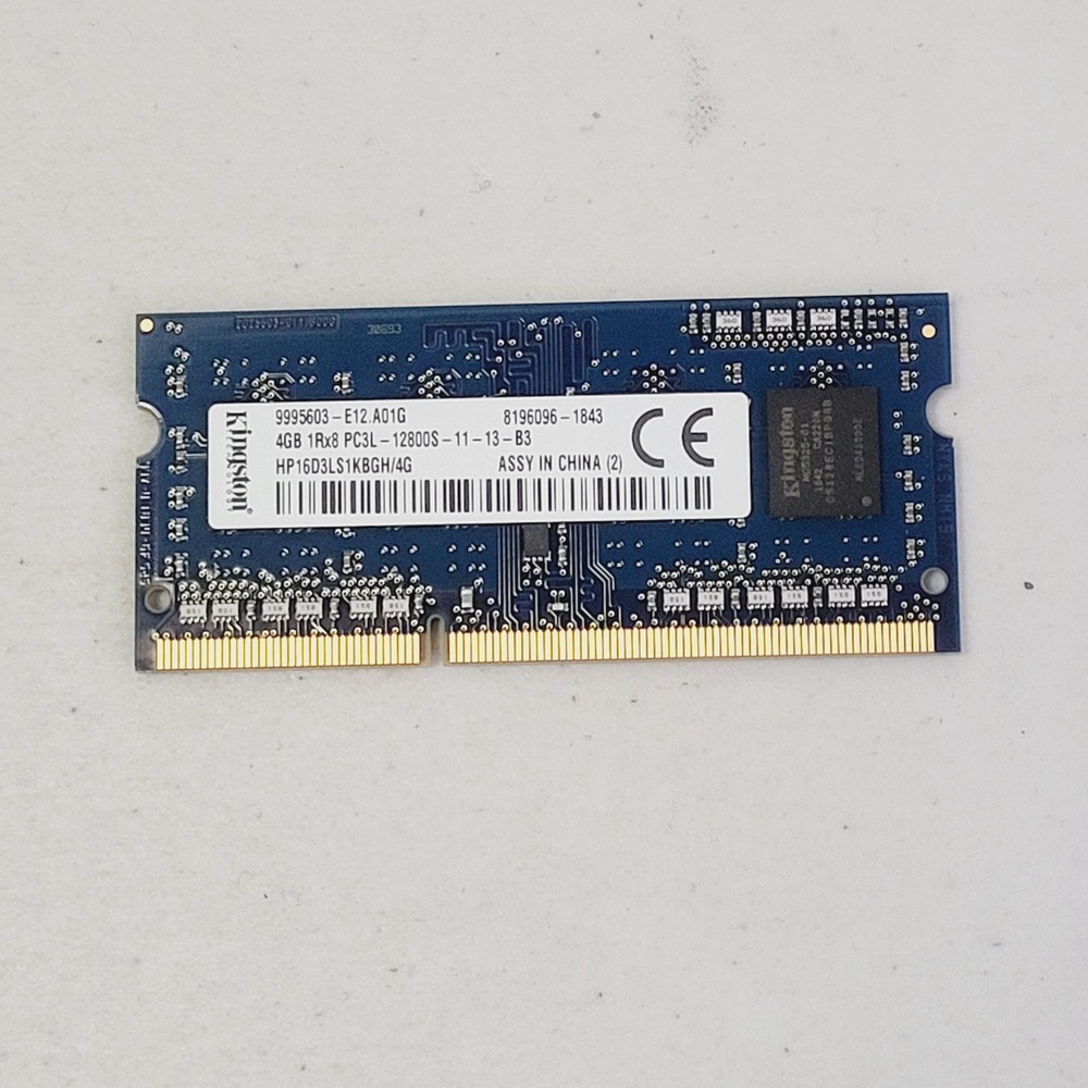 Kingston Laptop 4GB DDR3L RAM 4GB Blue PC3L-12800S 1600MHz 691740-006